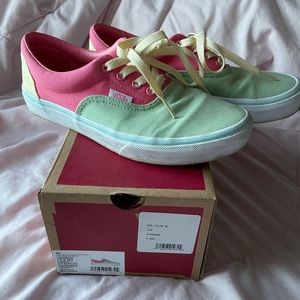 Pastel color block vans